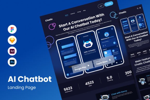 Chatic - AI Chatbot Landing Page V2: Design That Converts and Connects