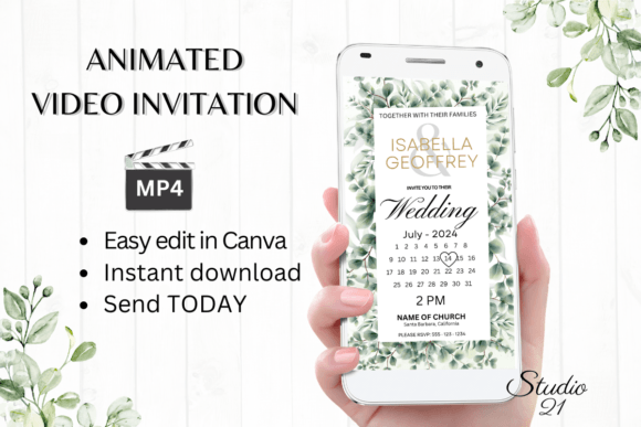 Classic Wedding Invitation W8400B: A Digital Solution for Modern Invites