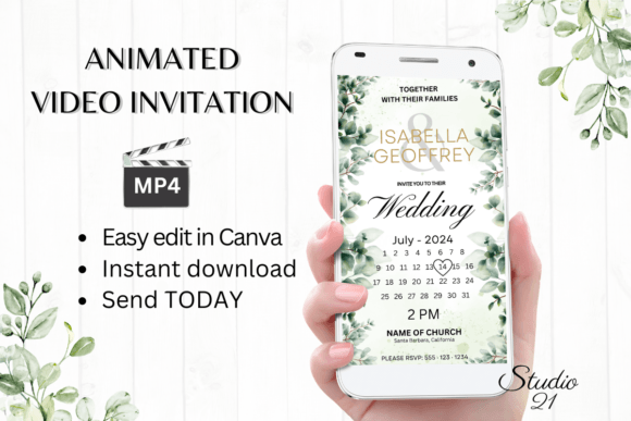 Classic Wedding Invitation W8404B: Effortless Elegance for Your Big Day