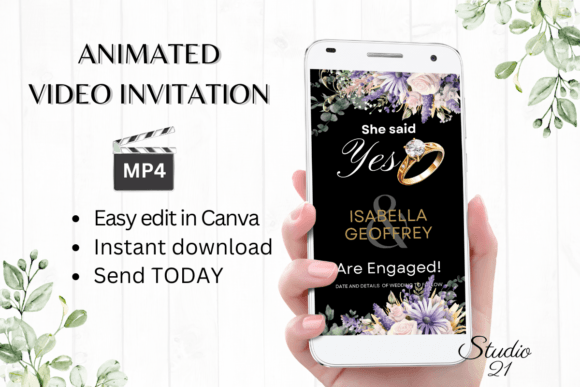 Digital Engagement Announcement W1413B: A Dynamic Template for Modern Invites