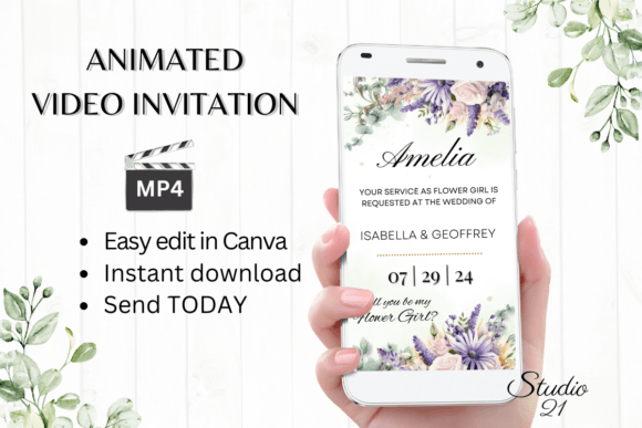 Digital Flower Girl Proposal W3412FG: A Modern Typography Solution