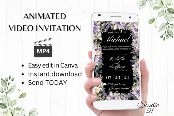 Digital Groomsman Proposal: A Modern Template for Your Wedding Party
