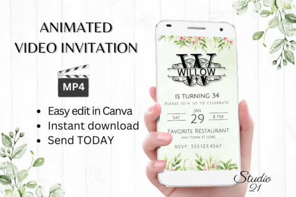 Digital Invitation (Monogram Letter W): The Personalized Evite Solution