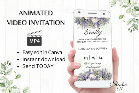 Effortless Elegance: The Digital Bridesmaid Proposal W3418M