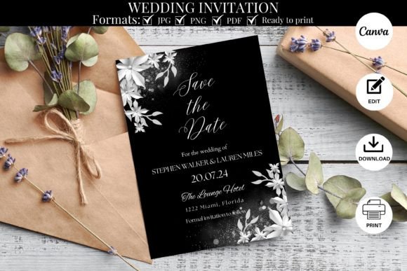 Elegant All Black Floral Wedding Invitations: A Complete Guide