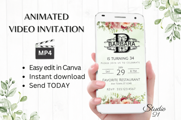 Elegant Monogram B: A Digital Invitation for Every Occasion
