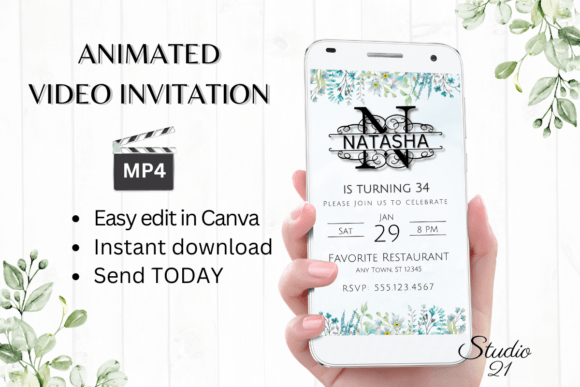 Elevate Your Digital Invitations with a Monogram Letter M