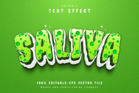 Green Saliva 3D Text Effect: A Fully Editable Vector for Bold Design