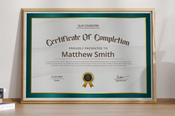 New Certificate Template Design for Instant Professional Awards