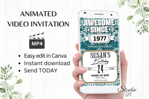 Smartphone Retro Birthday Invitation: A Blast from the Past, Made Easy