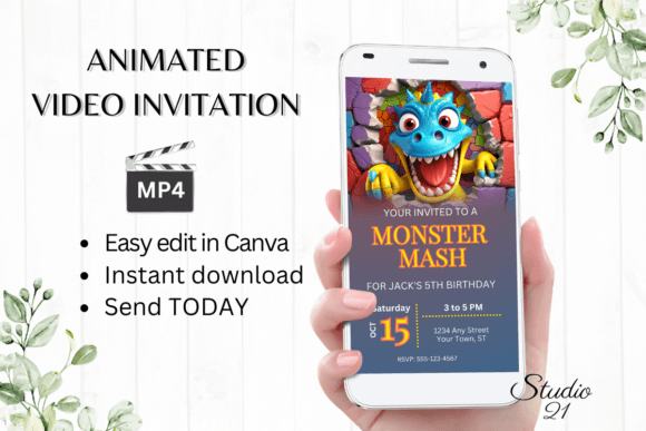 Spook Up Your Next Event with a Digital Monster Mash Birthday Invite