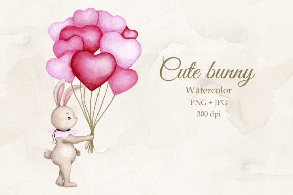 Sweet Simplicity: Using the Baby Bunny with Balloons Watercolor