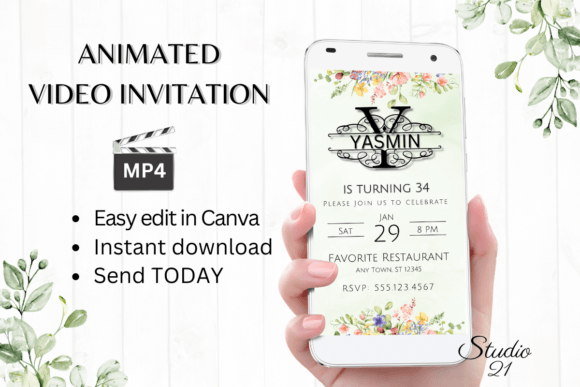 The Personal Touch: Crafting Digital Invitations with Monogram Letter Y
